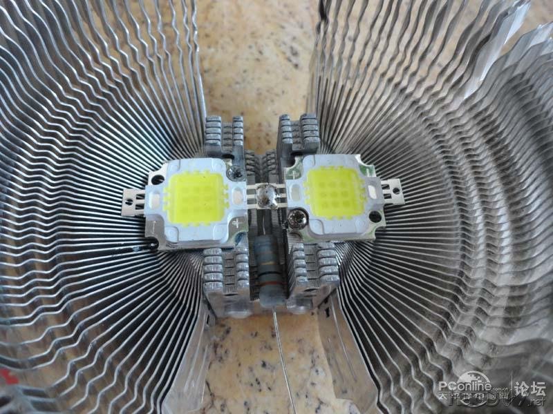 点击查看原图 山寨10w大功率LED灯全过程