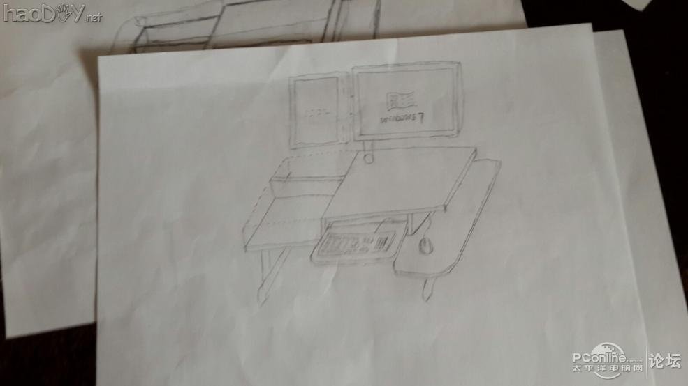 点击查看原图 DIY一体式小电脑桌~~☆~~!