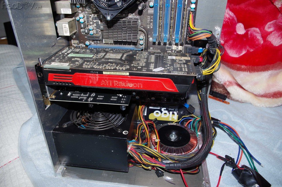 点击查看原图 手工弄一个半裸全铝电脑机箱