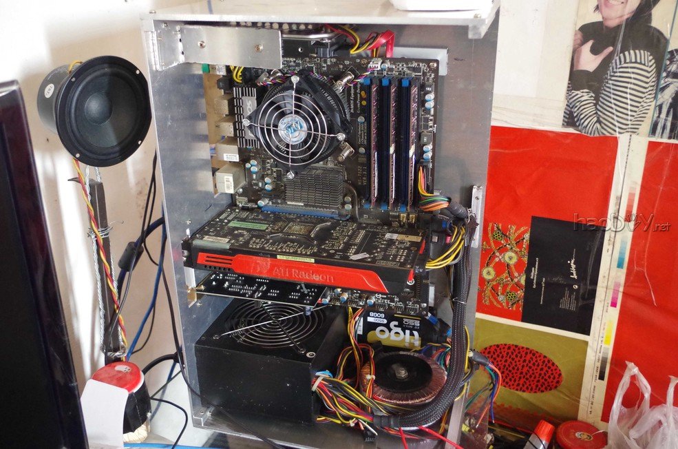 点击查看原图 手工弄一个半裸全铝电脑机箱