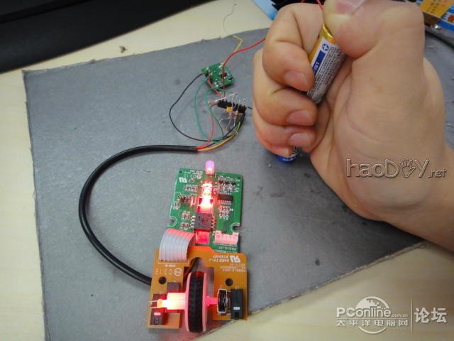 点击查看原图 为了交作业,我的多彩狼牙鼠标就这样变成了无线的了