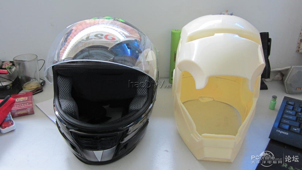 点击查看原图 打造土豪钢铁侠赛车头盔,大家觉得多少钱卖合适?