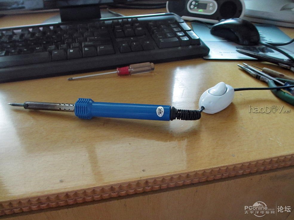 点击查看原图 简单改造普通电烙铁,节能不易烧死,简单实用