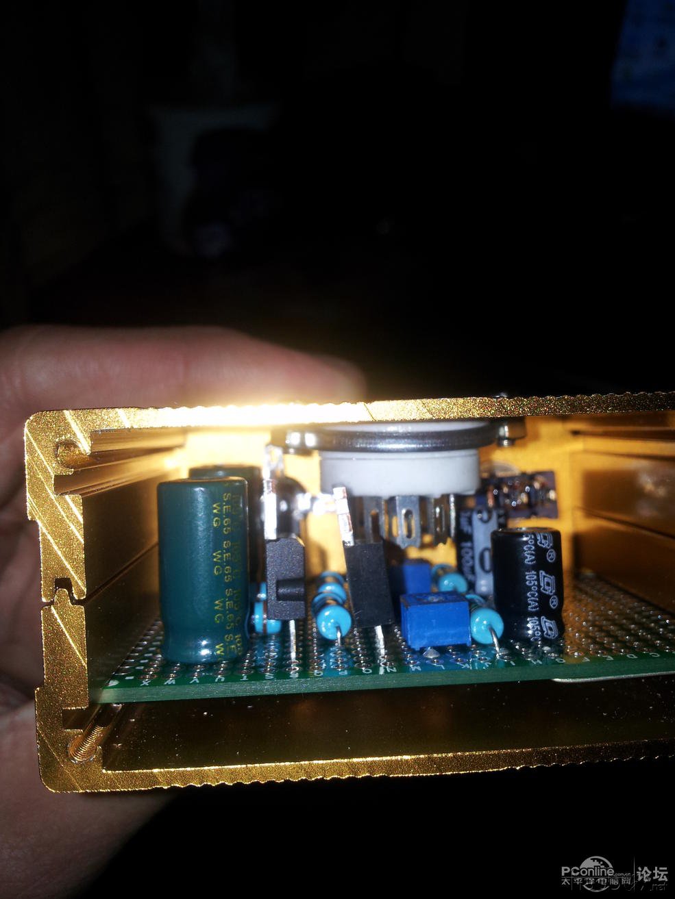 点击查看原图 胆机第二弹(5814电子管胆机耳放)。。。土豪金