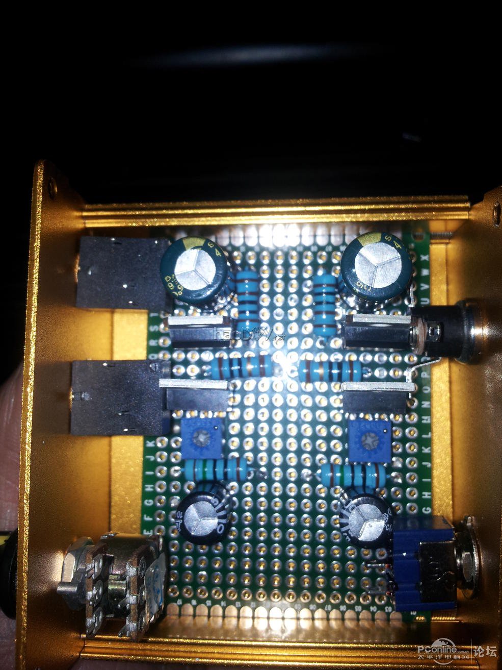 点击查看原图 胆机第二弹(5814电子管胆机耳放)。。。土豪金