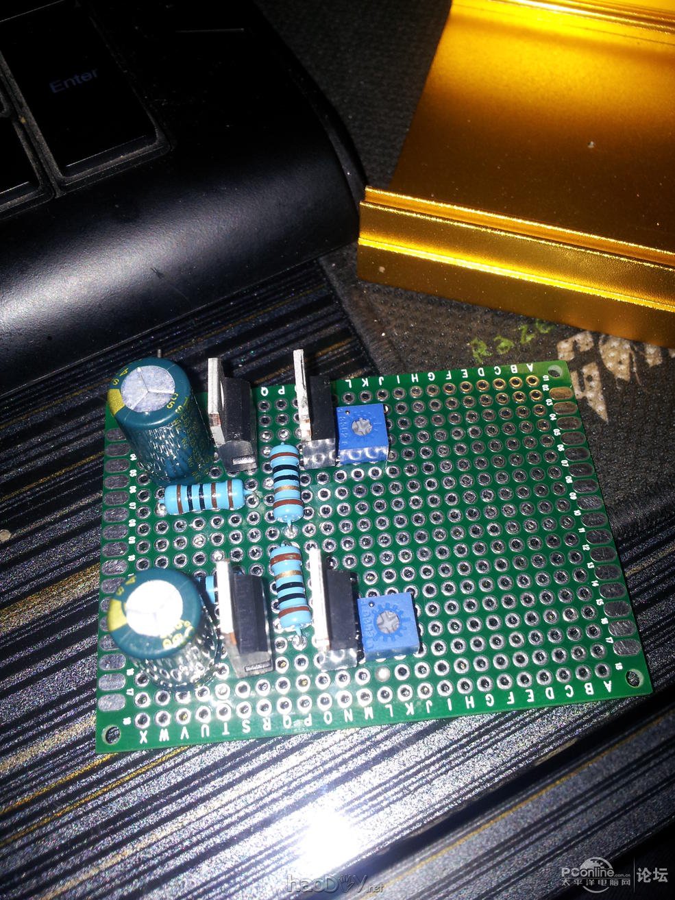 点击查看原图 胆机第二弹(5814电子管胆机耳放)。。。土豪金