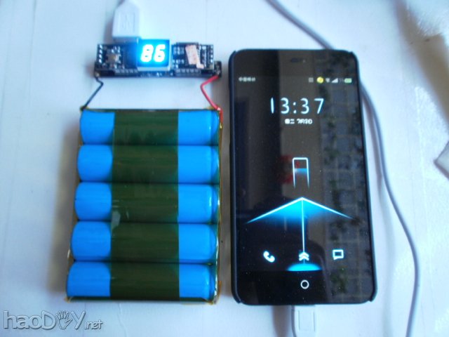 点击查看原图 改造移动电源升压模块~LED显示