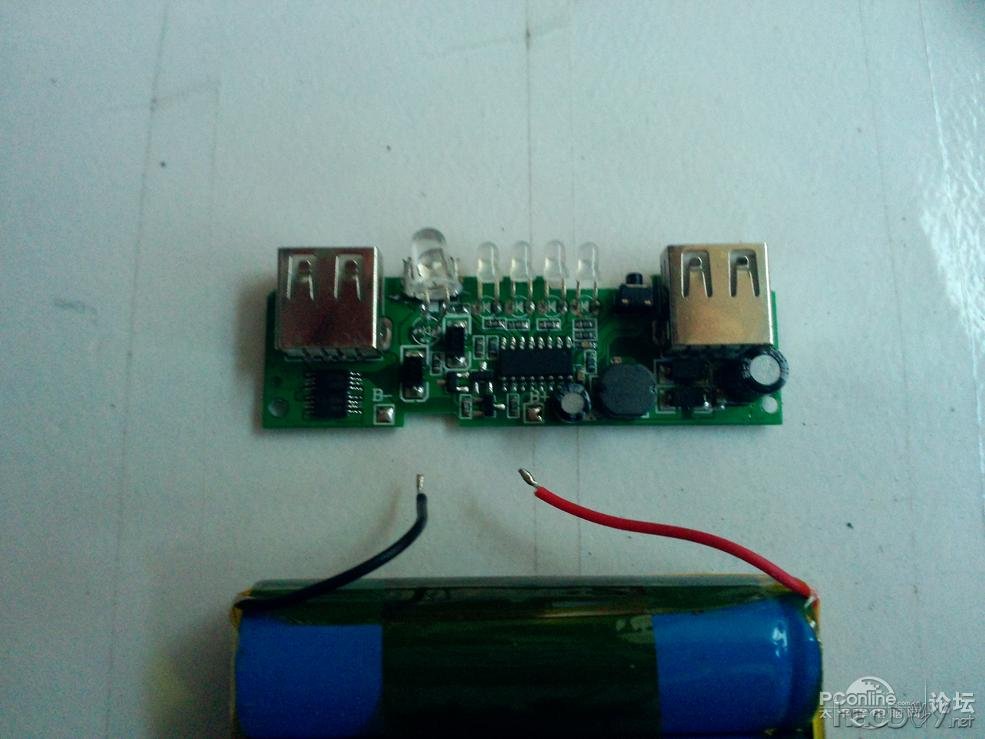 点击查看原图 改造移动电源升压模块~LED显示