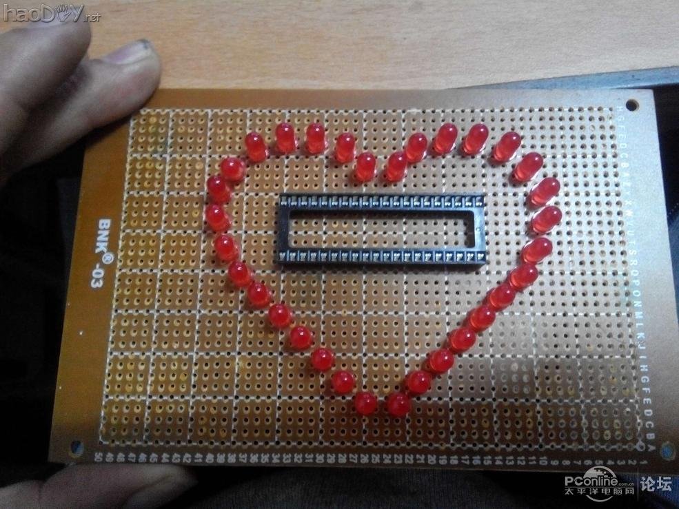 点击查看原图  生日礼物 心形LED灯 附视频