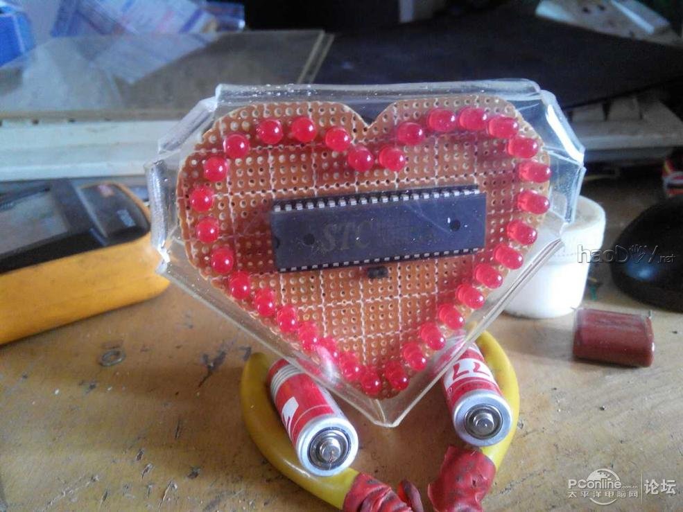 点击查看原图  生日礼物 心形LED灯 附视频