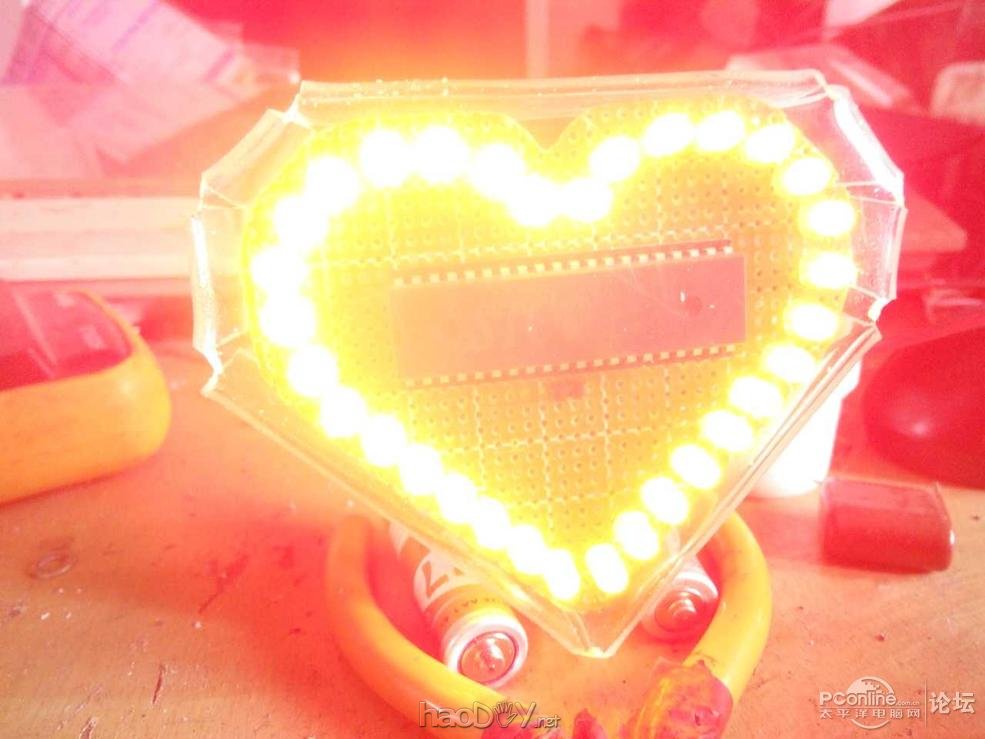 点击查看原图  生日礼物 心形LED灯 附视频