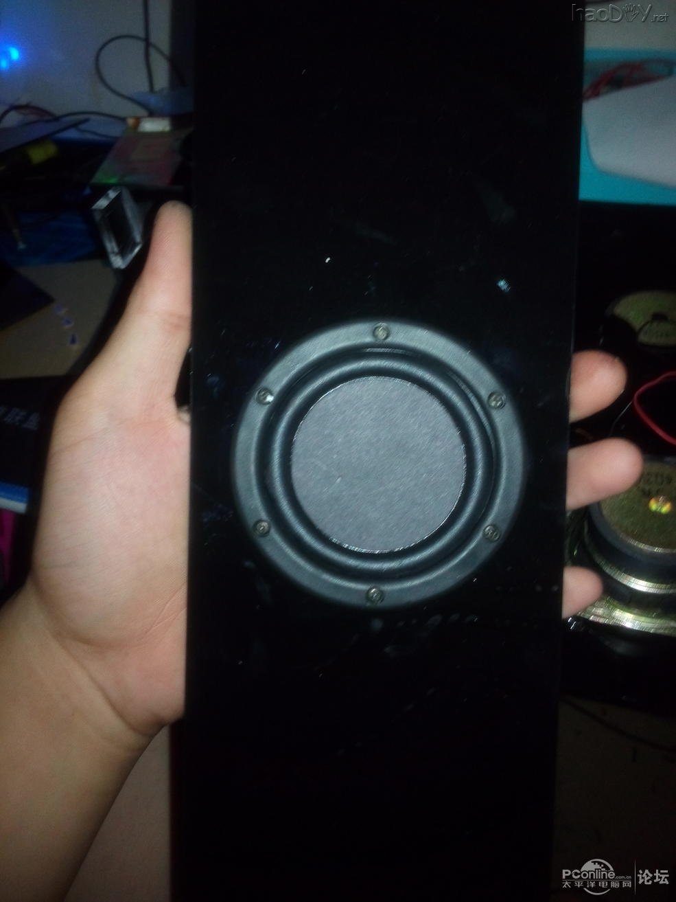 点击查看原图 屌丝diy小音箱,挺漂亮的说