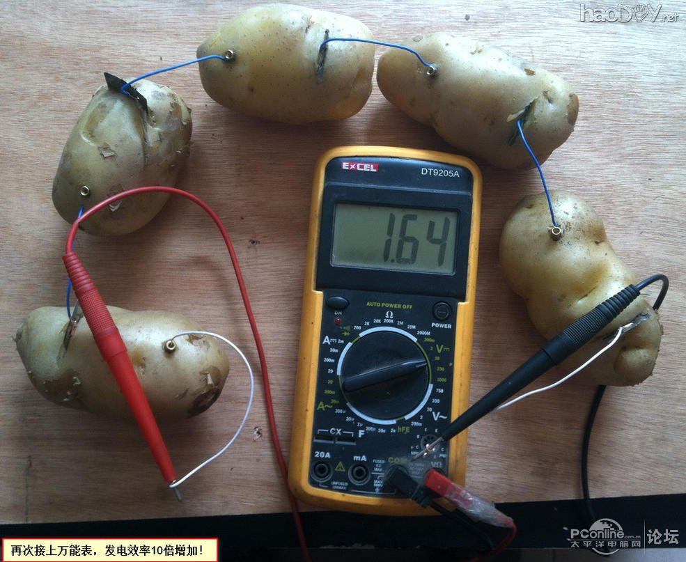 点击查看原图 生物发电应用之——土豆发电也疯狂