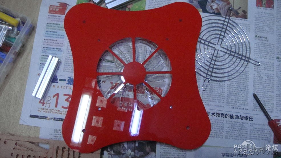 点击查看原图 给岳父母制作的超炫红色mini小机箱