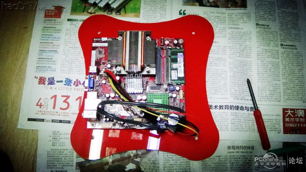 点击查看原图 给岳父母制作的超炫红色mini小机箱