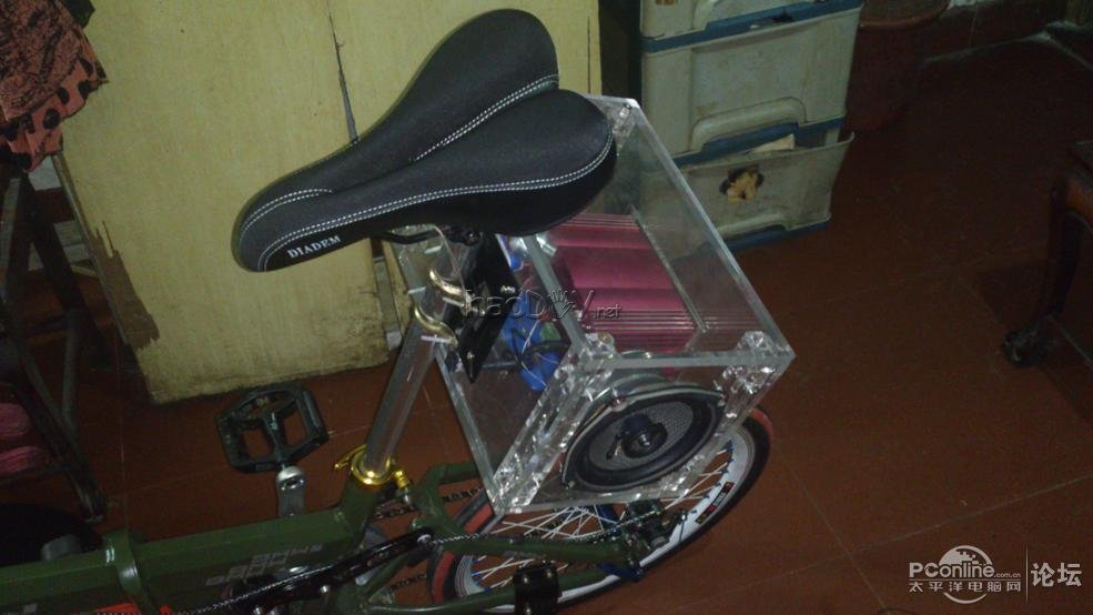点击查看原图 DIY单车音箱第2波~线完美处理好了~付上车图