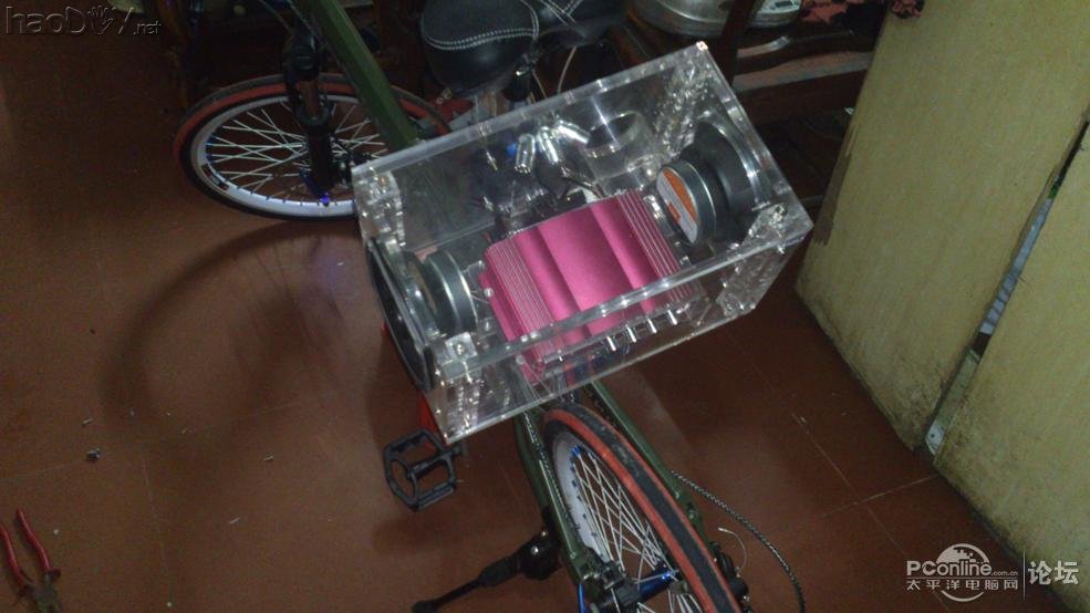 点击查看原图 DIY单车音箱第2波~线完美处理好了~付上车图