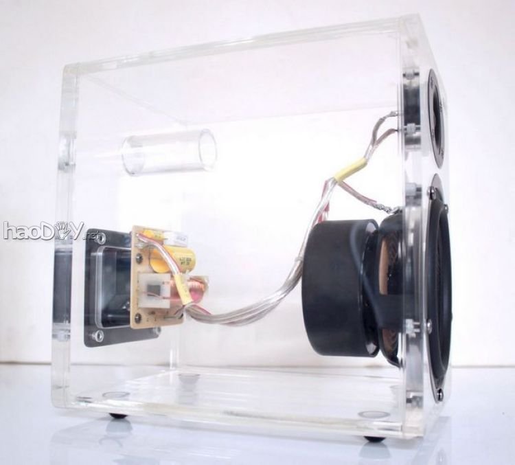 点击查看原图 大出血一千大洋制发烧透明亚克力5寸无源书架音箱,HI-FI桌面音响