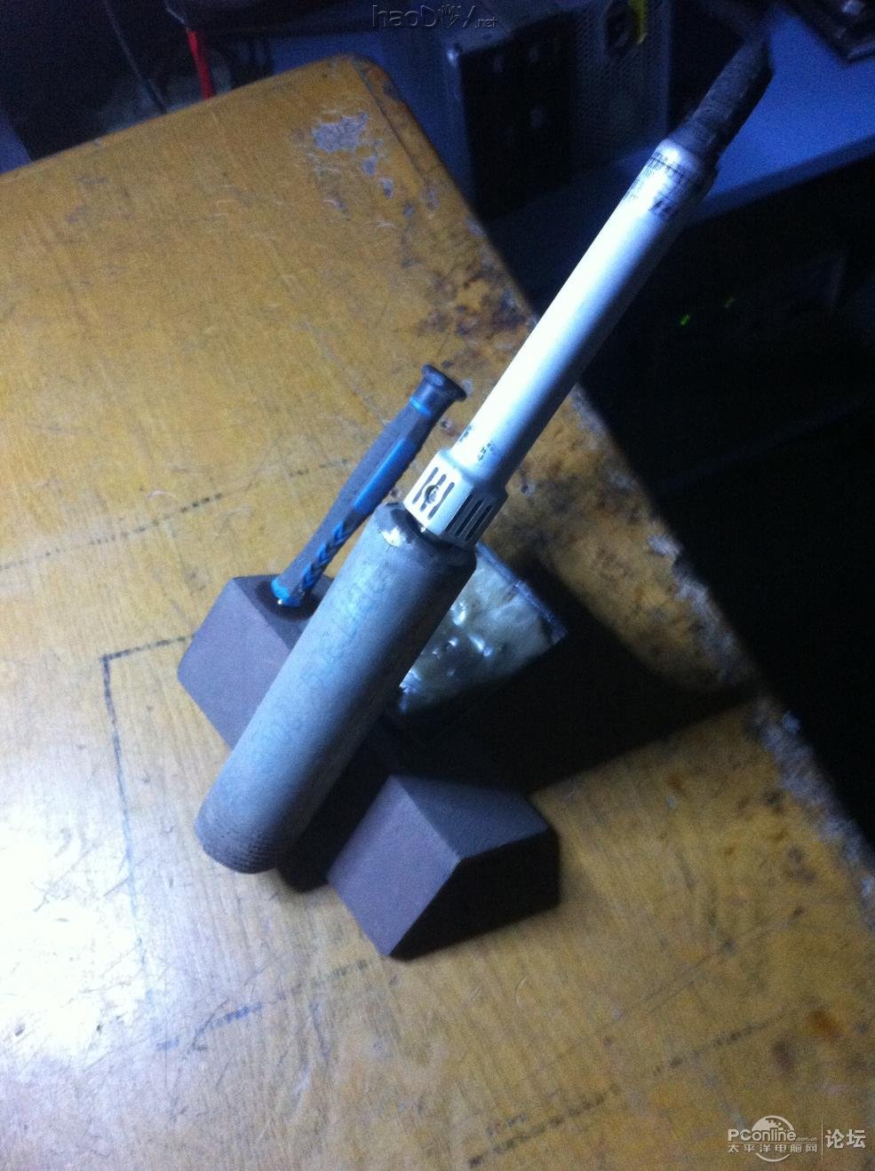 点击查看原图 自制多功能烙铁架