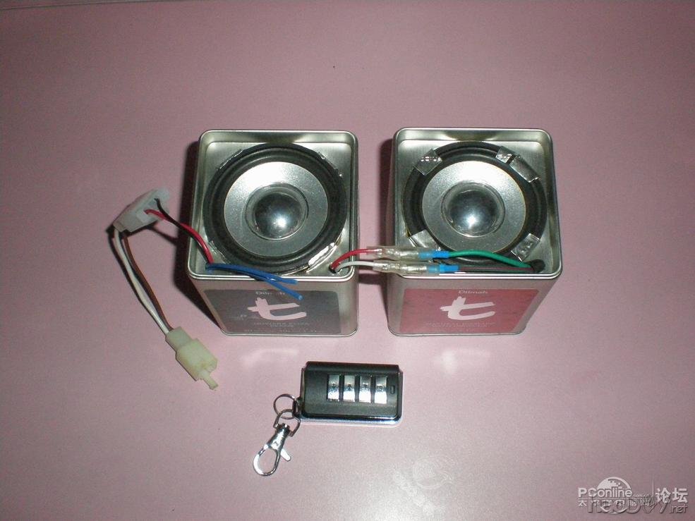 点击查看原图 非常漂亮"红罐蓝罐"茶叶罐小音箱,功能:带遥控MP3+SD读卡+读U