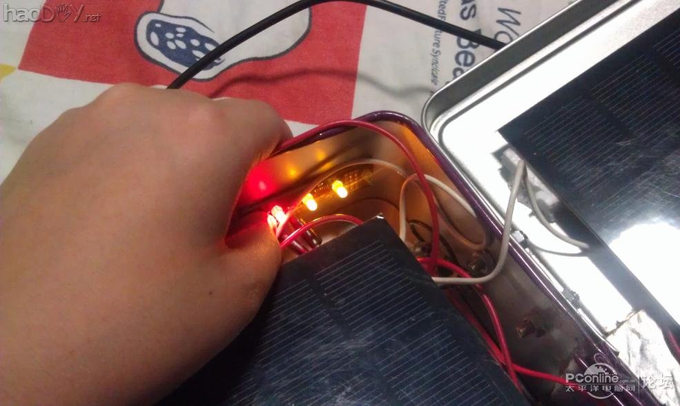 点击查看原图 11岁小孩制作太阳能充电