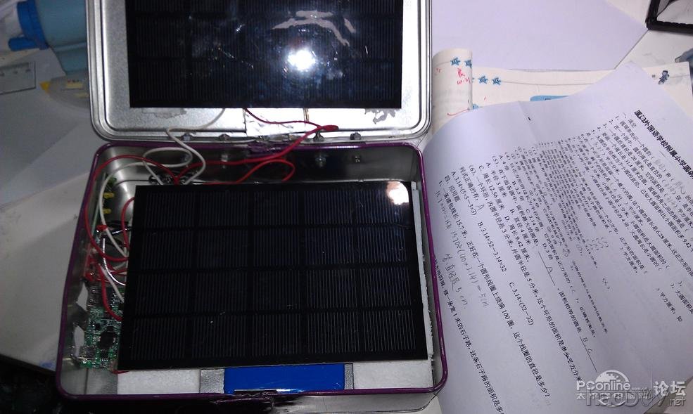 点击查看原图 11岁小孩制作太阳能充电