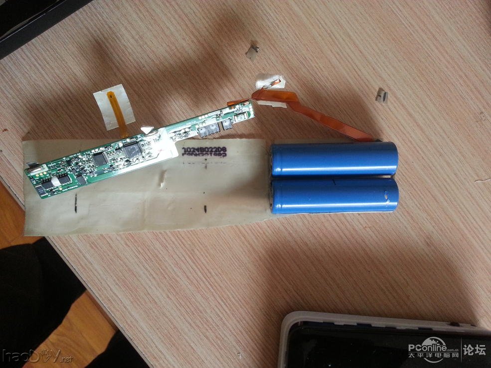 点击查看原图 笔记本淘汰电池改移动电源