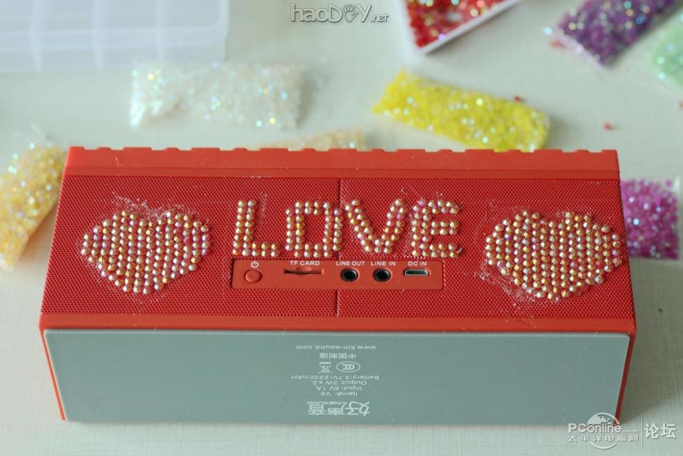 点击查看原图 平安夜送女友的礼物, 亲手DIY为女友打造了一个爱心音箱