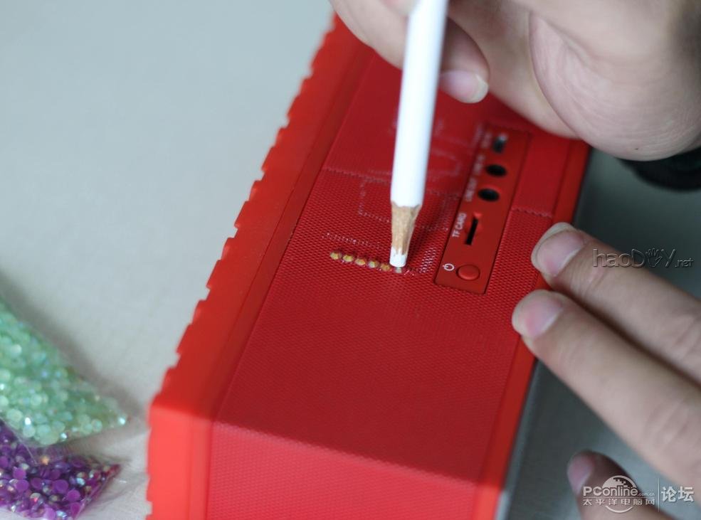 点击查看原图 平安夜送女友的礼物, 亲手DIY为女友打造了一个爱心音箱