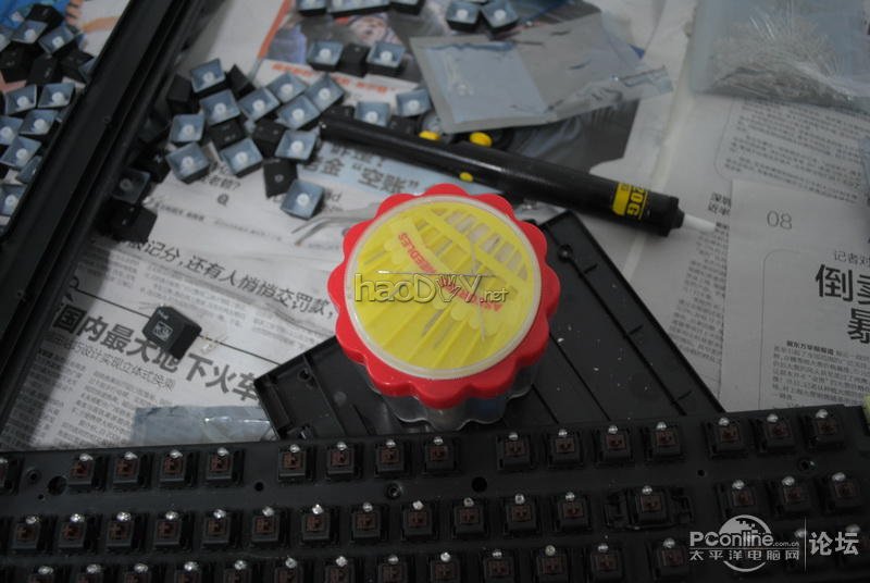 点击查看原图 背光键盘改造记,换灯效果还不错