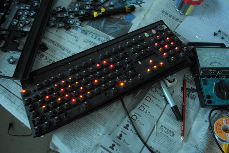 点击查看原图 背光键盘改造记,换灯效果还不错