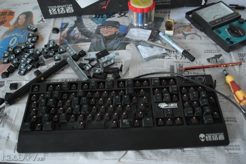 点击查看原图 背光键盘改造记,换灯效果还不错