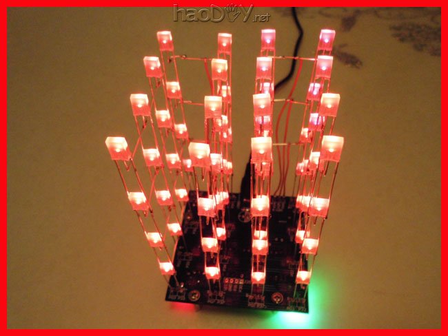 51单片机DIY制作套件4*4*4 led彩色光立方源代码视频
