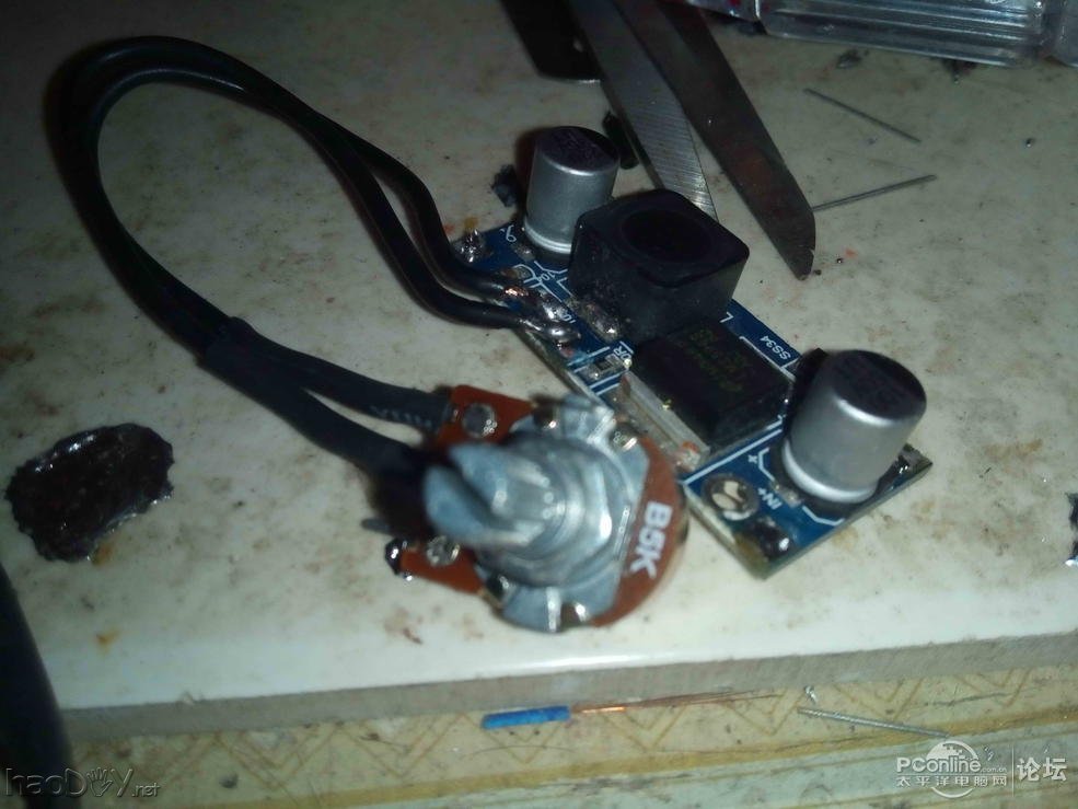 点击查看原图 一只坏LED射灯改装便携式射灯