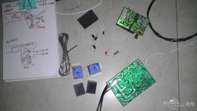 点击查看原图 当遥控开关遇到电风扇时,改造2档位遥控风扇