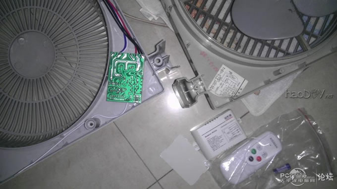 点击查看原图 当遥控开关遇到电风扇时,改造2档位遥控风扇