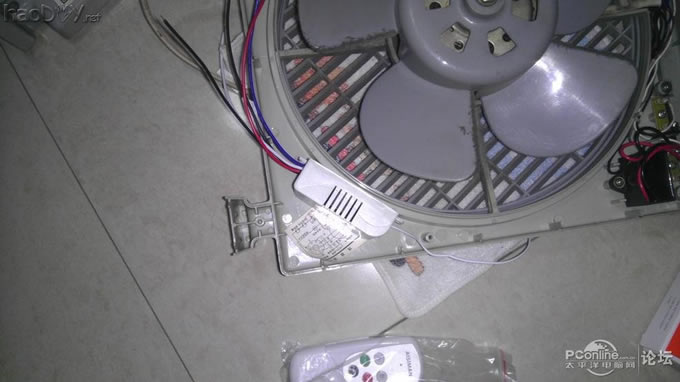 点击查看原图 当遥控开关遇到电风扇时,改造2档位遥控风扇