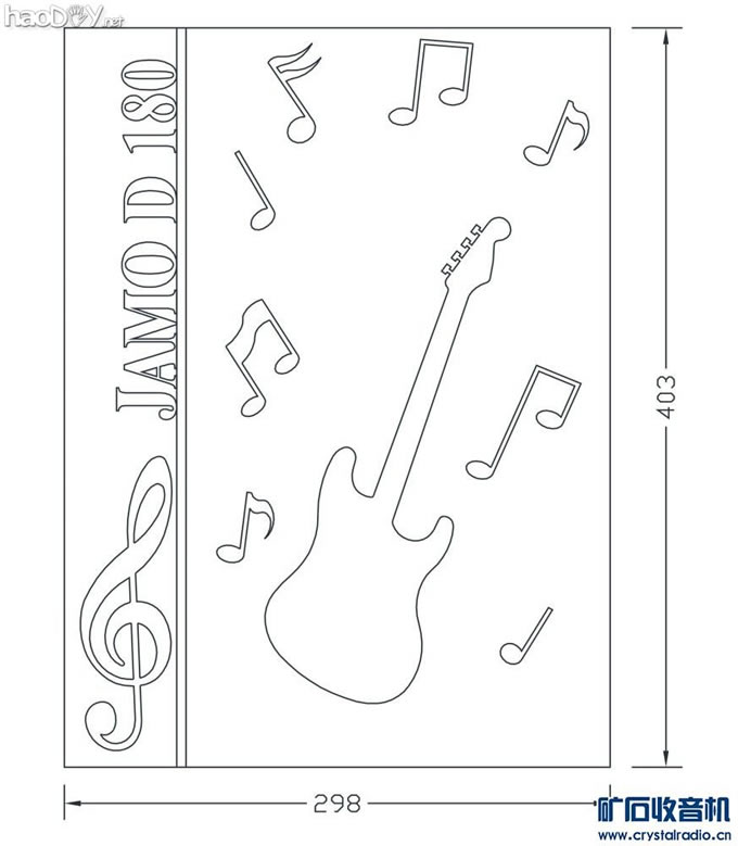 吉他.jpg 疯狂DIY--尊宝书架音箱