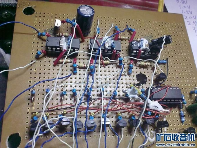 连线图.jpg 用16*16点阵屏做了个465KHZ中频扫频仪