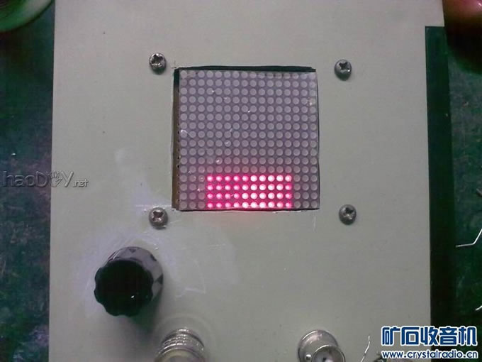 调节输出大小.jpg 用16*16点阵屏做了个465KHZ中频扫频仪