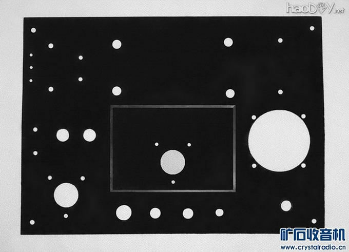 上层面板.jpg 花蓝线圈便携式矿石收音机
