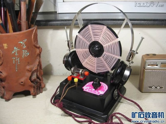 调整大小 IMG_0650.JPG 我diy制作做的矿石收音机
