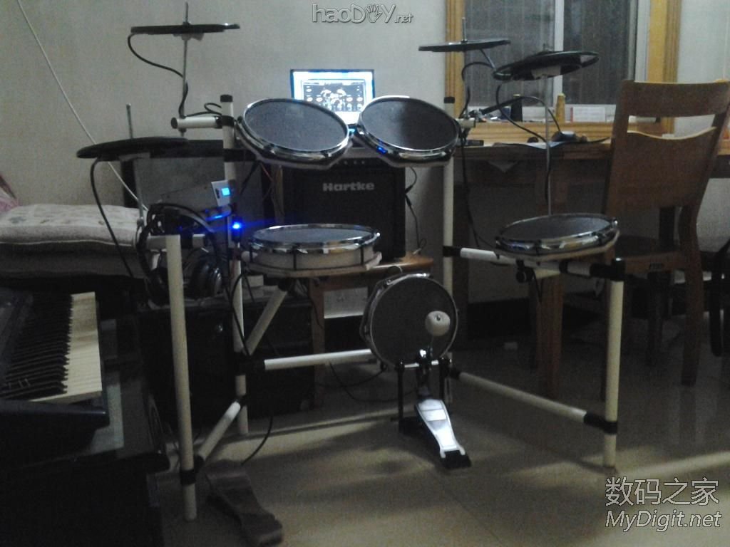 给女儿DIY的电鼓/架子鼓+MIDI触发转换器 视频