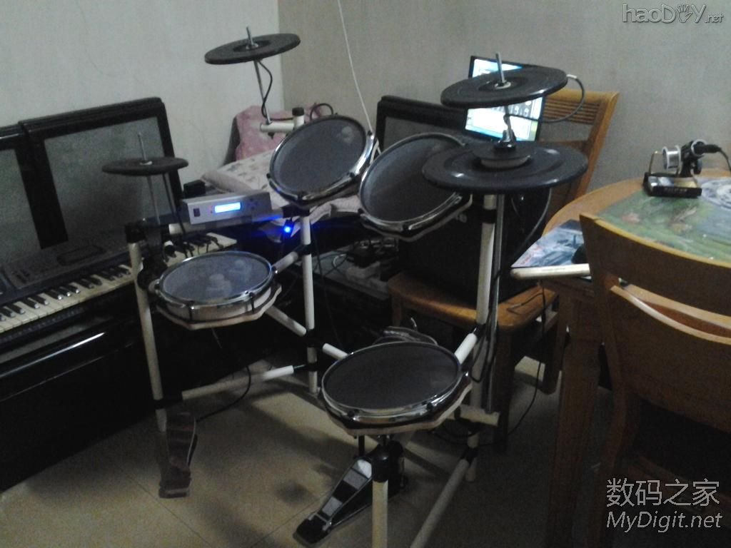 给女儿DIY的电鼓/架子鼓+MIDI触发转换器 视频