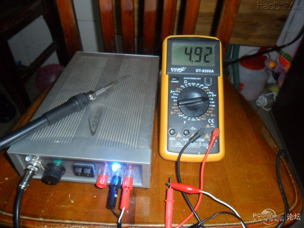 点击查看原图  废弃外置光驱盒纯手工打造多功能白菜白光焊台