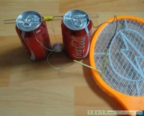 电蚊拍做电源的富兰克林铃 电蚊拍做电源的富兰克林铃 视频