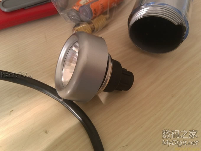 手电筒外壳自制小电钻