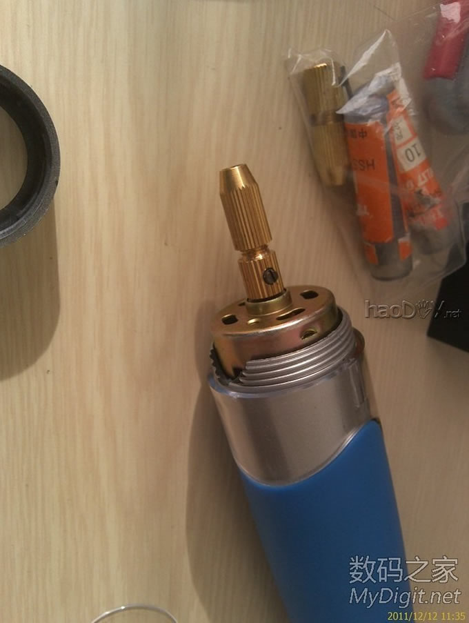 手电筒外壳自制小电钻