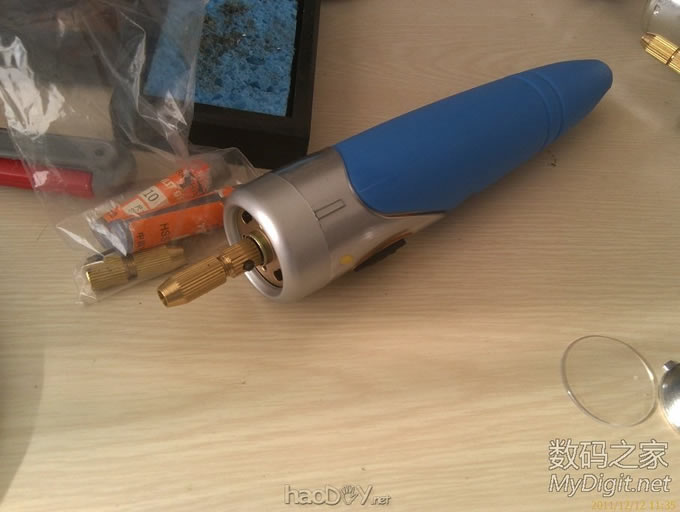 手电筒外壳自制小电钻