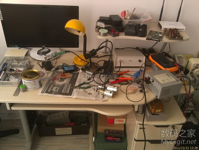 手电筒外壳自制小电钻